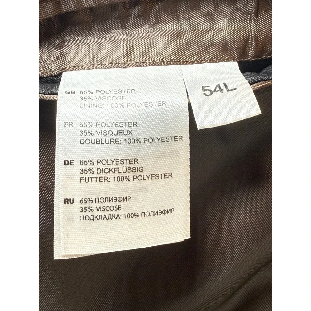 Oak Hill Blazer Sport Coat Herringbone Two Button‎ Brown Career Men's 54L